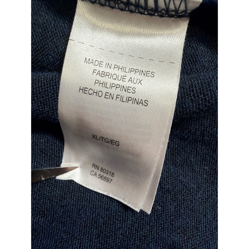 Lucky Brand Womens XL Navy Blue Long Sleeve Oversized Crew Neck Pullover Top - Picture 4 of 9
